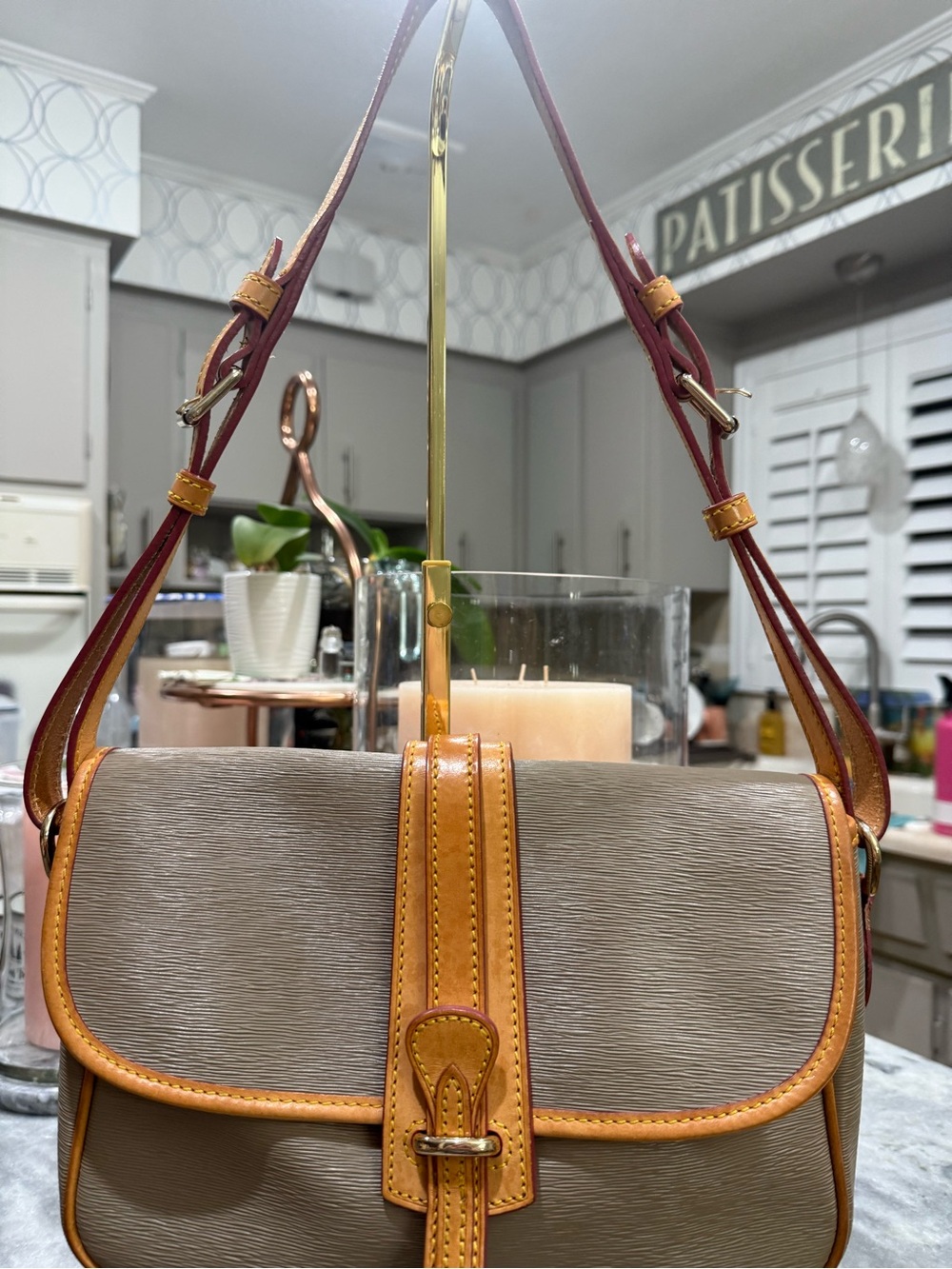Dooney & Bourke “Over and Under Flap Bag”, Equestrian Style, Pristine.